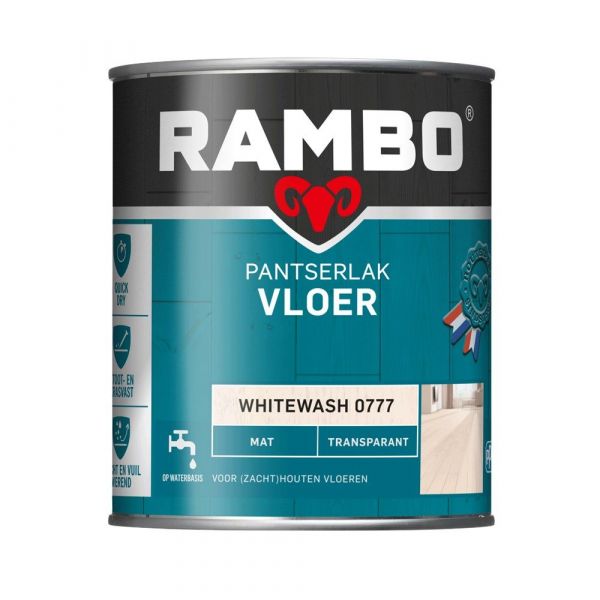 Ontvangst verlangen samenvoegen Rambo Pantserlak Vloer Transparant Mat White Wash 0,75L kopen? Scherpe  prijs & snel geleverd